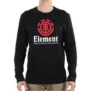 Element Black Long Sleeve Tee with Red Logo